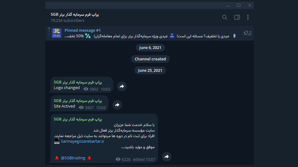 بررسی کانال و گروه تلگرام
